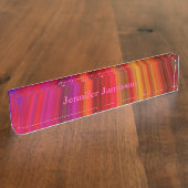 Plaque signalétique acrylique, rose, rouge et viol (Taille)