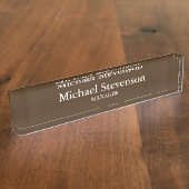 Plaque signalétique Brown unique et élégante (Taille)