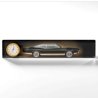 Plaque signalétique de bureau avec la voiture