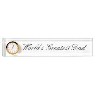 Plaque signalétique de bureau avec papa du monde