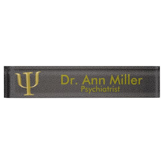 plaque signalétique de bureau de psychiatre (Devant)