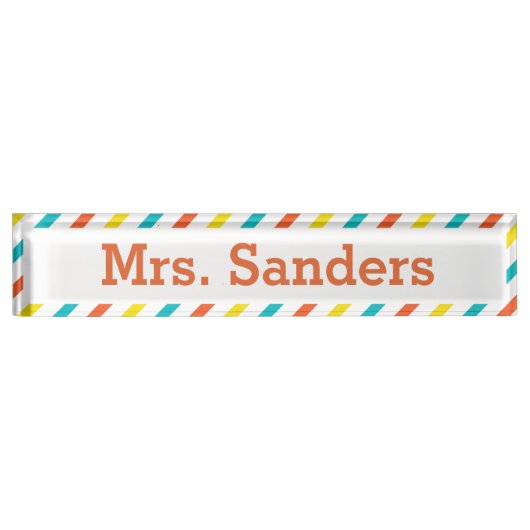 Plaque signalétique de l'enseignant trié (Devant)