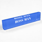 Plaque signalétique du bureau BOSSMAN