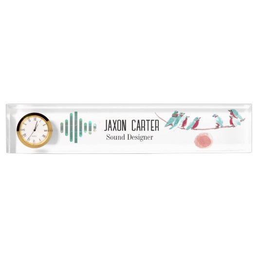 Plaque signalétique du bureau de chant des oiseaux (Devant)