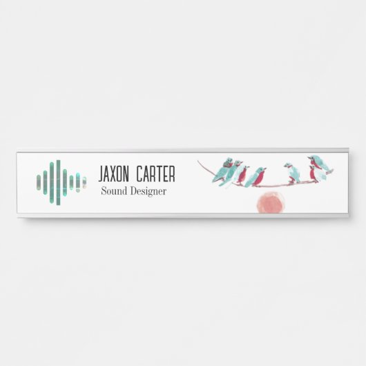 Plaque signalétique du bureau de chant des oiseaux (Devant)