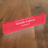 Plaque signalétique du bureau de conseil Red Plain (Taille)