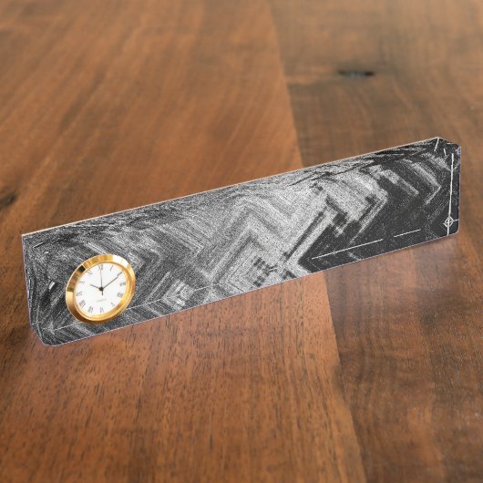 Plaque signalétique en acier balayée de bureau (Taille)