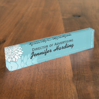 Plaque signalétique faite sur commande bleue de