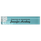 Plaque signalétique faite sur commande bleue de (Devant)