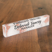 Plaque signalétique faite sur commande de bureau (Taille)