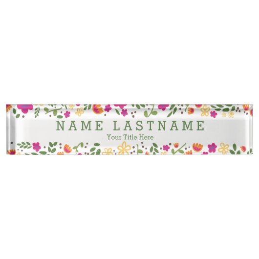 Plaque signalétique faite sur commande florale (Devant)