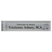 Plaque signalétique faite sur commande orientée de (Devant)