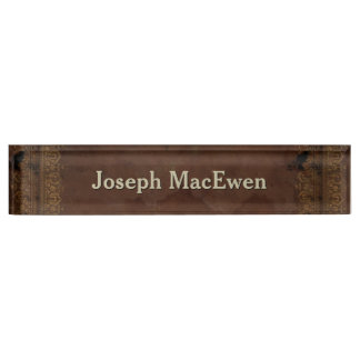 Plaque signalétique faite sur commande simili cuir