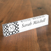 Plaque signalétique Monogramme personnalisée Gravé (Taille)