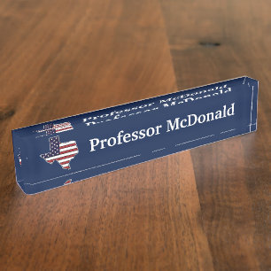 Plaque signalétique personnalisable de bureau de