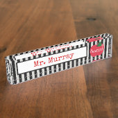 Plaque signalétique rayée de bureau d'Apple de (Taille)