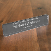 Plaque signalétique unique Chic Grey Consultant (Taille)