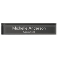Plaque signalétique unique Chic Grey Consultant