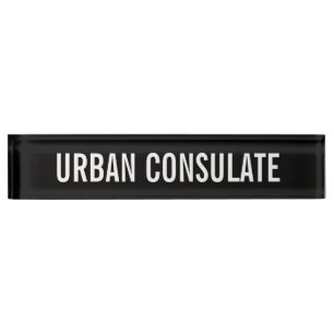 Plaque signalétique urbaine de consulat