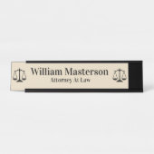 Plaque simple de bureau de mandataire (Devant)