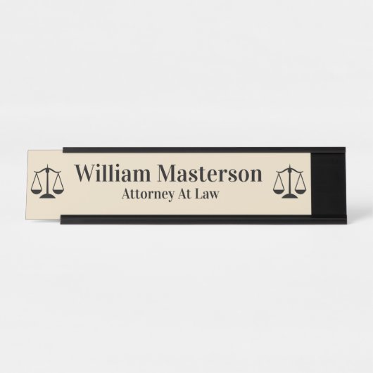 Plaque simple de bureau de mandataire (Devant)