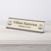 Plaque simple de bureau de mandataire (Devant)