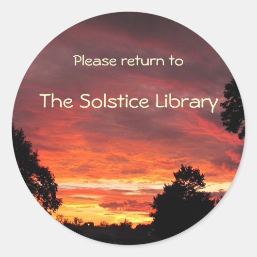 Plaque Solstice Sunset ~ autocollant (Devant)