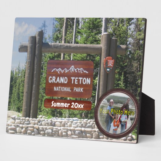 Plaque souvenir photo customisée Grand Teton (Côté)
