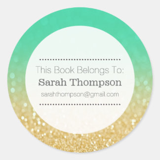 Plaque Stickers Nom de l'école Stickers Gold Ombre