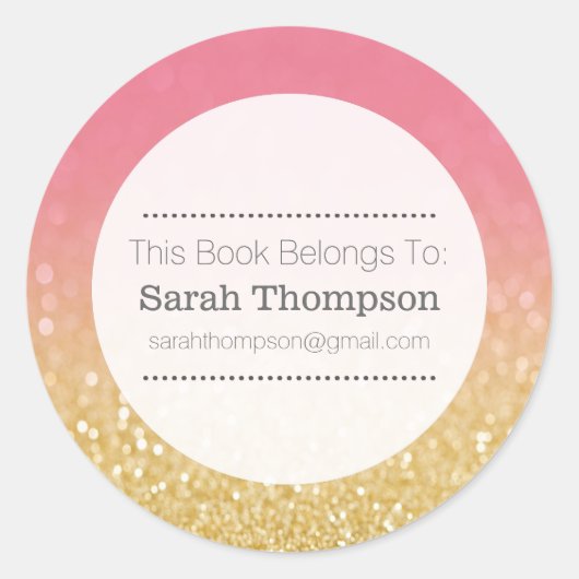 Plaque Stickers Nom de l'école Stickers Gold Ombre (Devant)