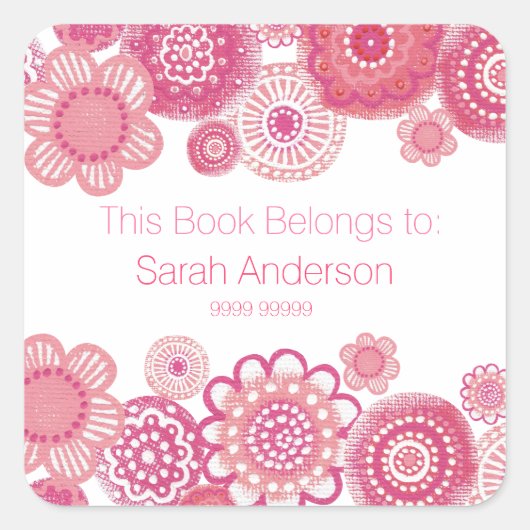 Plaque Stickers Scolaires Ce Livre Appartient À (Devant)