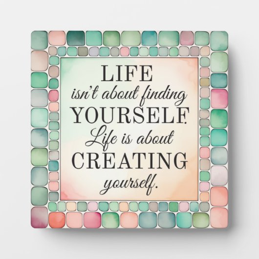 Plaque Tabletop Créer Vous-Même Inspirationnel (Devant)