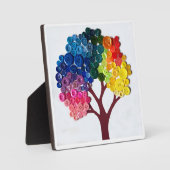 Plaque tabletop met Easel Button Tree Fotoplaat (Voorkant)