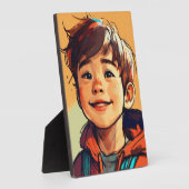 Plaque tabletop met Easel Fotoplaat (Zijkant)