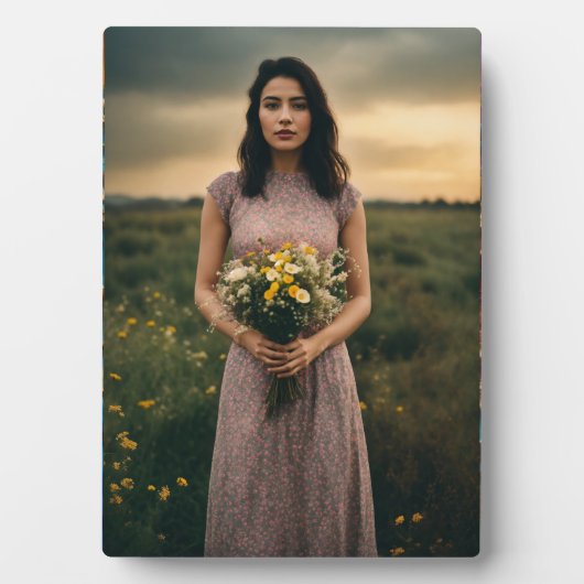 Plaque tabletop met Easel Fotoplaat (voorkant)