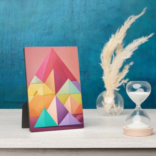 Plaque tabletop met Easel Fotoplaat (Zijkant)