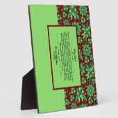 Plaque tabletop met Easel Fotoplaat (Zijkant)