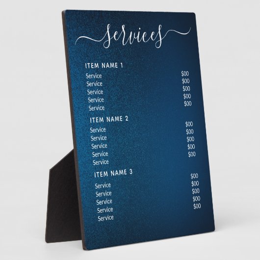 Plaque tabletop met Easel Fotoplaat (Zijkant)