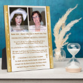 Plaque tabletop met Easel Fotoplaat (Zijkant)