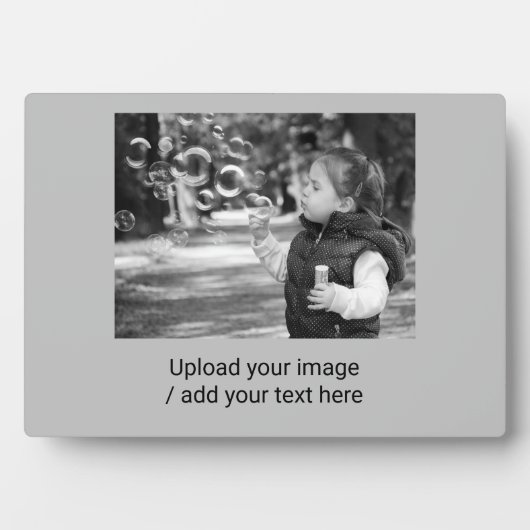 Plaque tabletop met Easel Fotoplaat (voorkant)