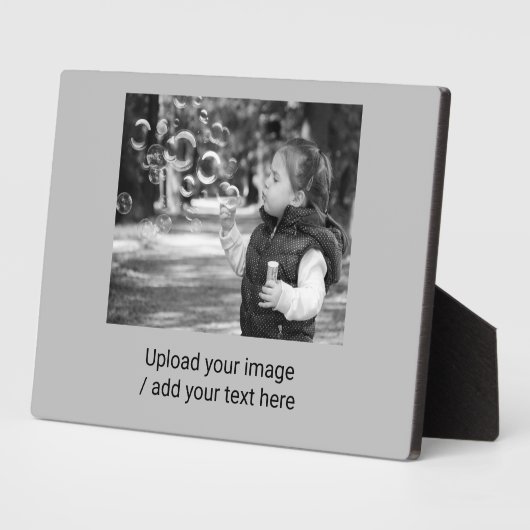 Plaque tabletop met Easel Fotoplaat (Zijkant)