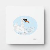 Plaque tabletop met Easel Swan Fotoplaat (Voorkant)