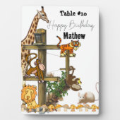 Plaque tabletop met Easel Wildlife Animals Fotoplaat (voorkant)
