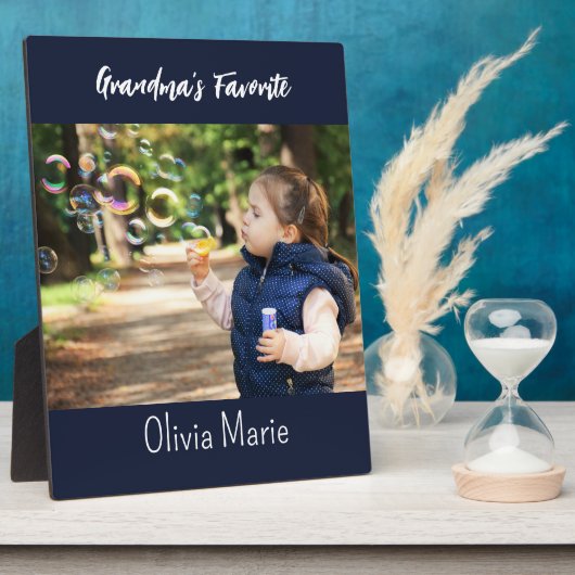 Plaque tabletop personnalisée de Brag grand-parent (Côté)