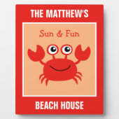 Plaque texte personnalisée Happy Crab (Devant)