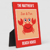 Plaque texte personnalisée Happy Crab (Côté)