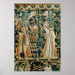 Plaque uit het deksel van de koffer met aanduiding poster