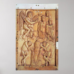 Plaque waarin de Heilige Vrouwen op de Tomb worden Poster