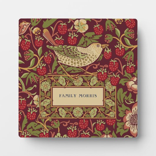 Plaque William Morris Strawberry Thief (Devant)