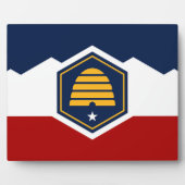 Plaque with flag of Utah State, USA (Devant)